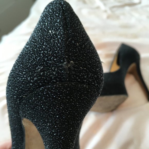kate spade black glitter heels shoes size 6.5 *PLEASE READ* - Picture 14 of 15